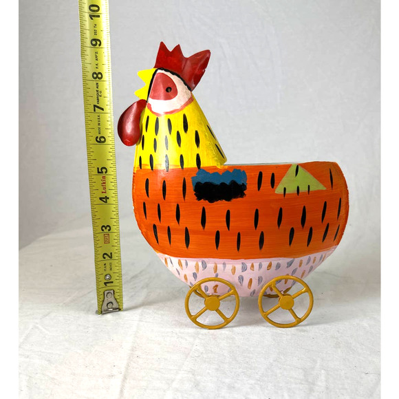 Pfaltzgraff Secrets Of Pistoulet Metal Chicken Planter Utensil Holder - Picture 6 of 8